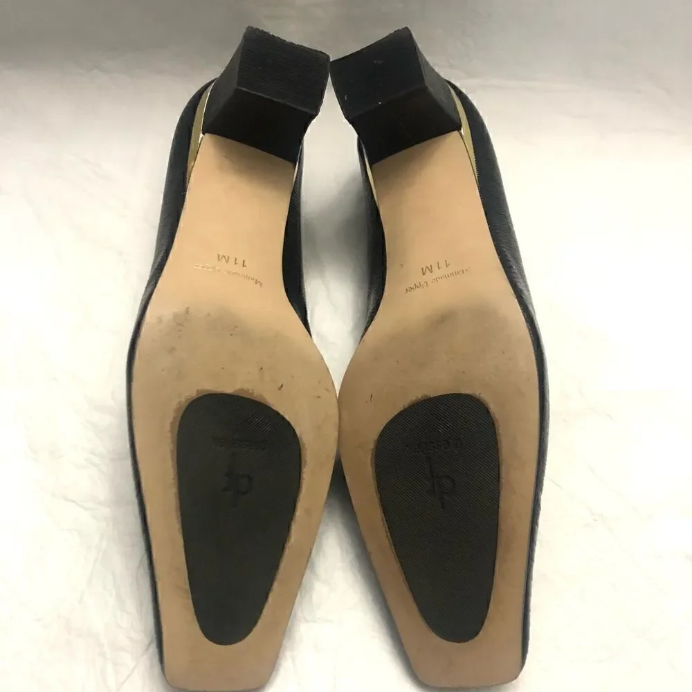 J.Renee womens black patent crock pattern shoes size 11M
